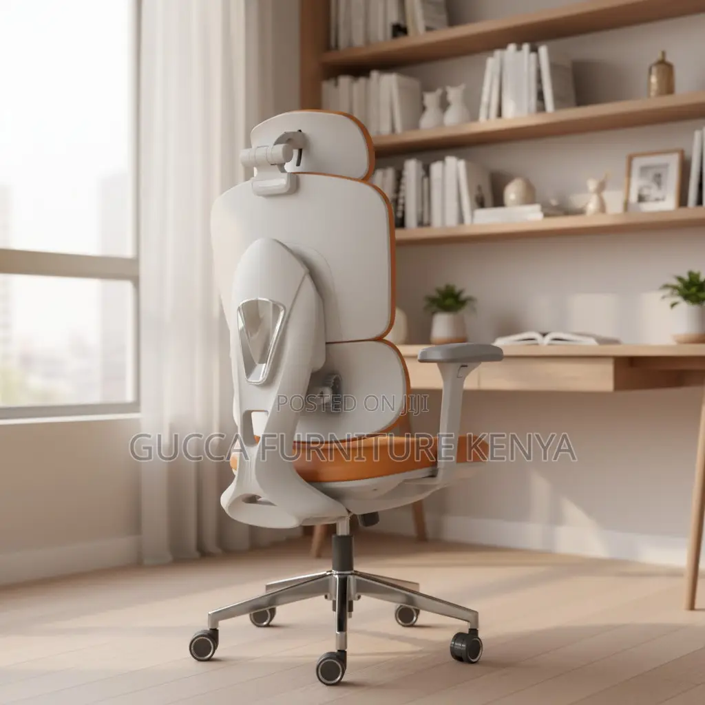 Orange Orthopedic High-back Office Chair