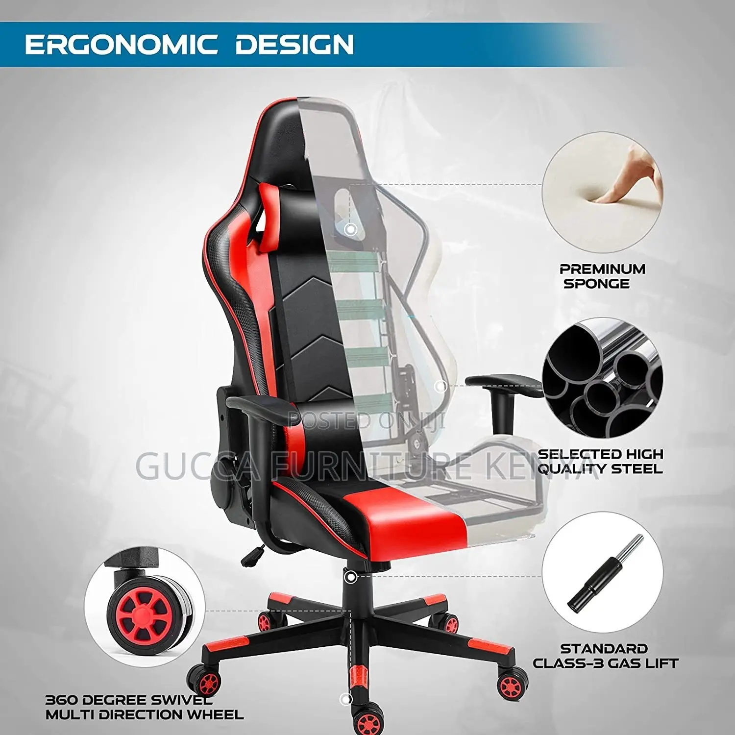 Ergonomic Home Office Swivel Gaming Chair