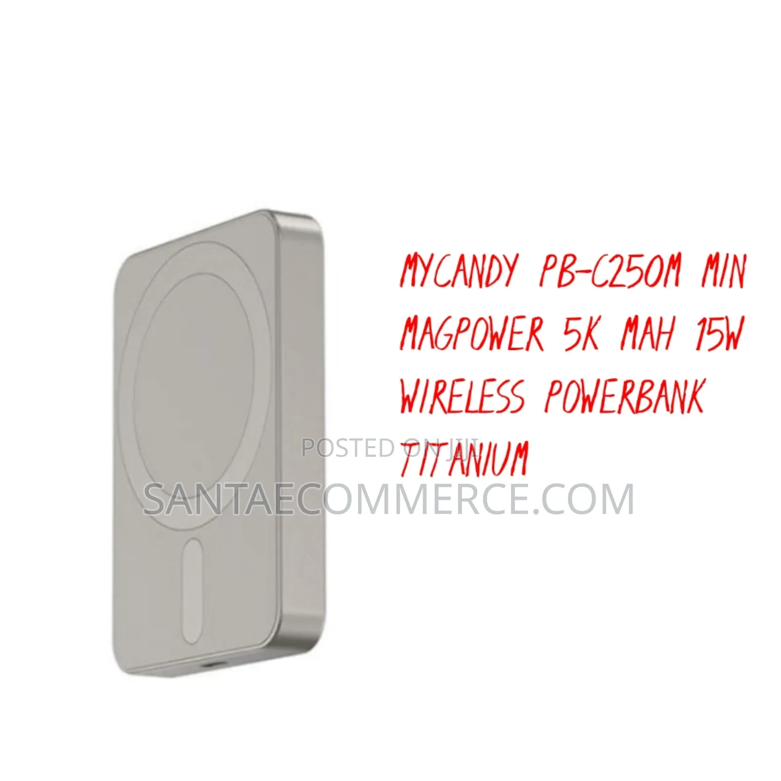 Mycandy Pb-C250m Min Magpower Mah 15w Wireless Powerbank Titanium