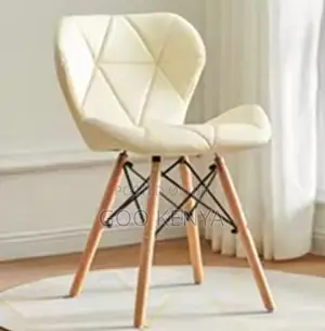 Home Chair; Dining Room Leather Eames Chair With Wood Legs