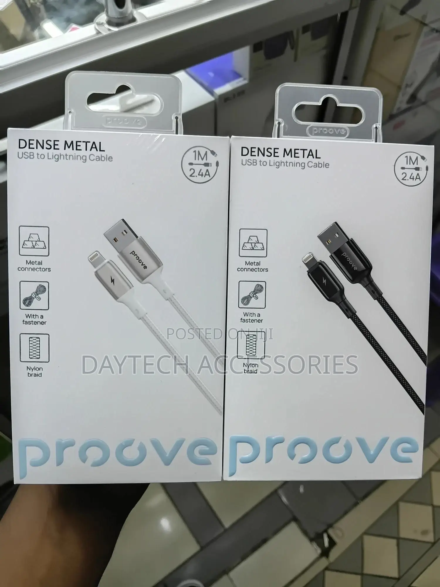 This Proove Dense Metal Usb to Lightning Cable Durable Metal Connector