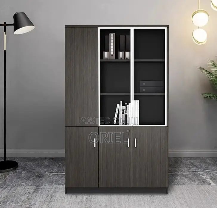 Office Cabinets; Modern Executive 3-Door Office Organizer