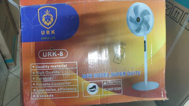 Remote Control Urk 16" Standing Quiet Fan White With Steady Base - thumbnail 2