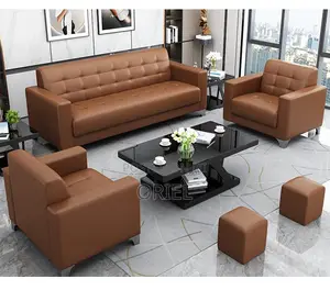 Office Sofa; Stylish Brown Executive Office Couch