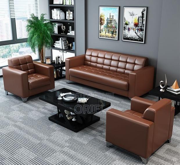 Office Sofa; Stylish Brown Executive Office Couch - thumbnail 10