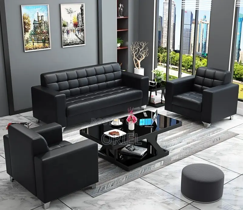 Office Sofa; Stylish Brown Executive Office Couch