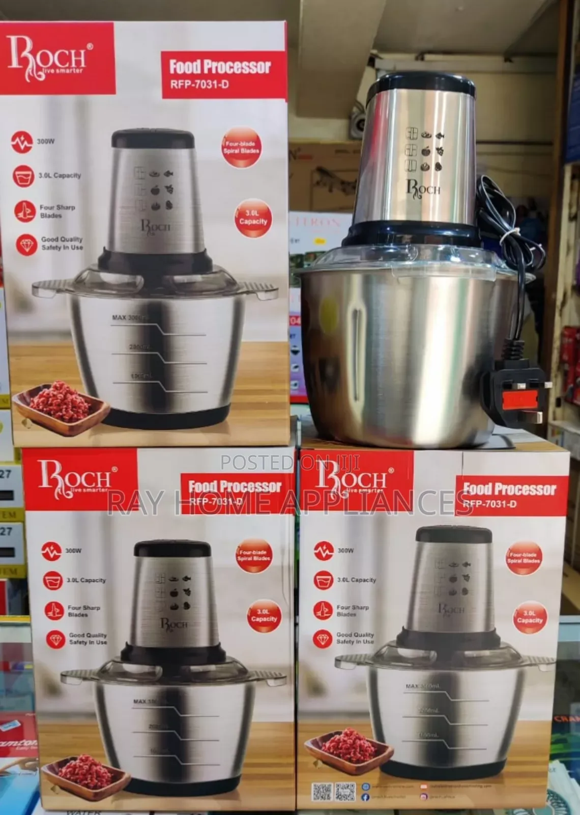 3 Litres Roch Food Processor/ Chopper