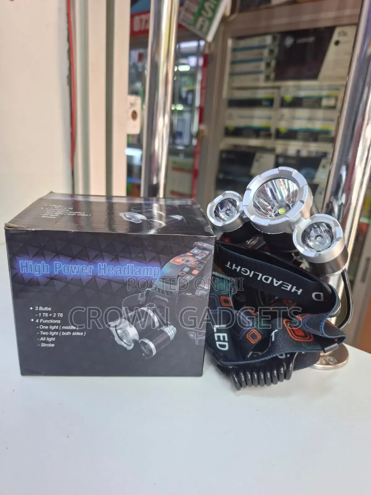 Adjustable Focus Headlamp 3 Led Head Torch With Battery