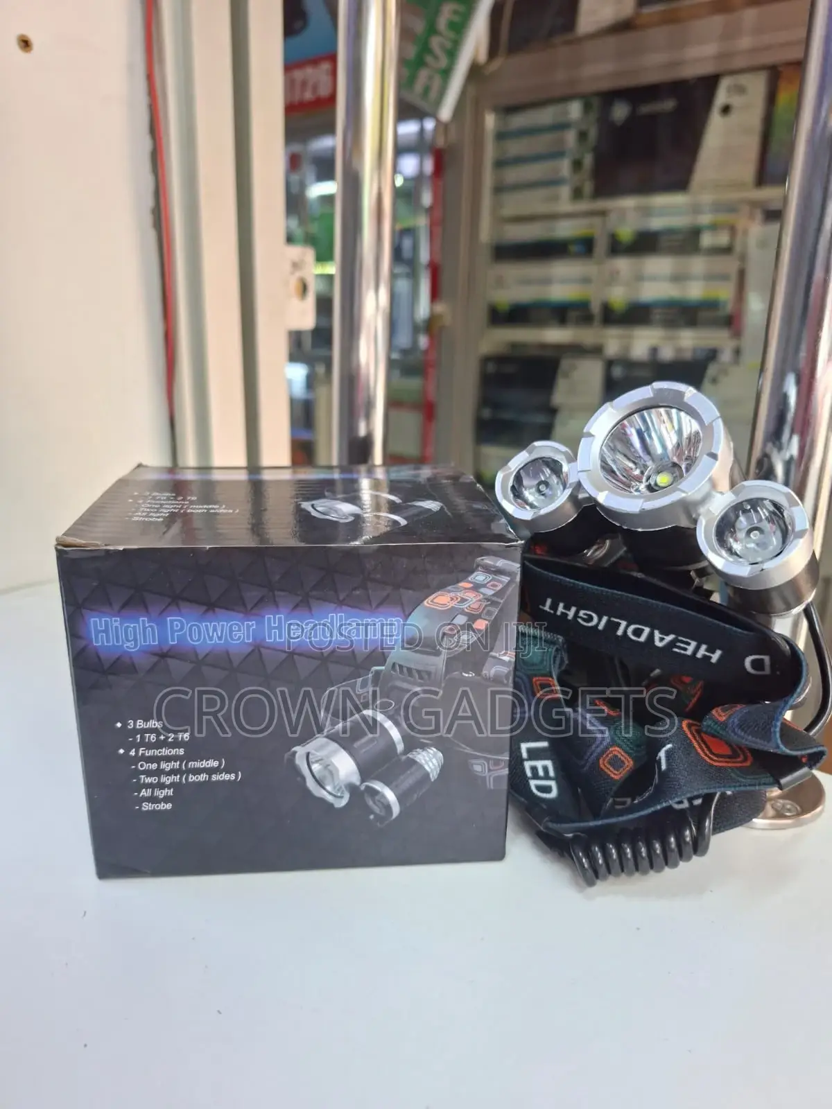 High Power 3-Bulb T6 Led Headlamp