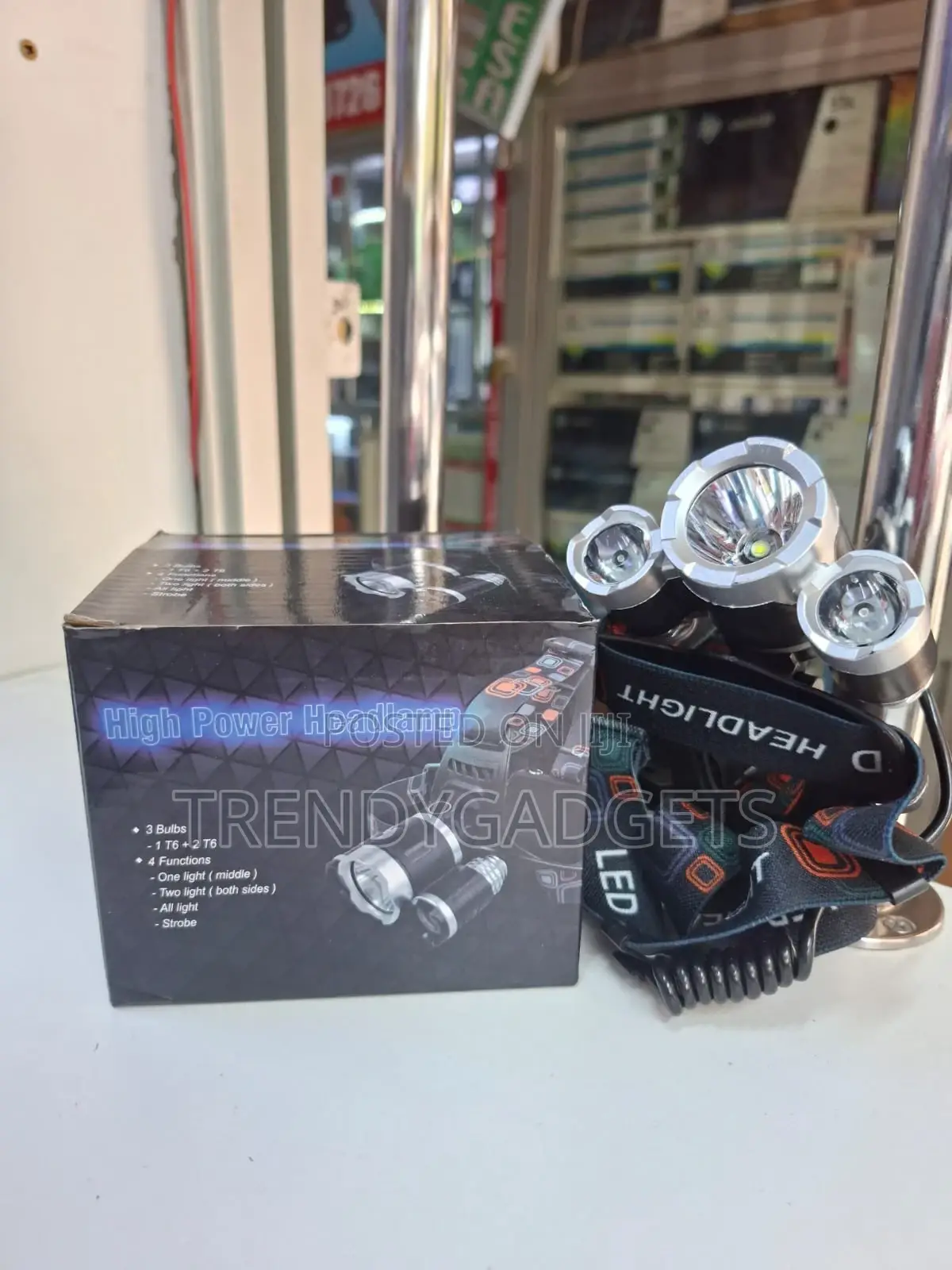 High Power 3-Bulb T6 Led Headlamp