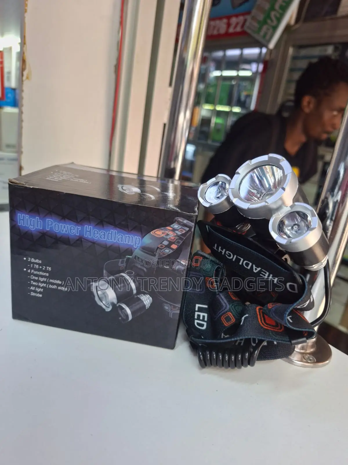 Rechargeable T6 Led Headlamp Super Bright Outdoor Light