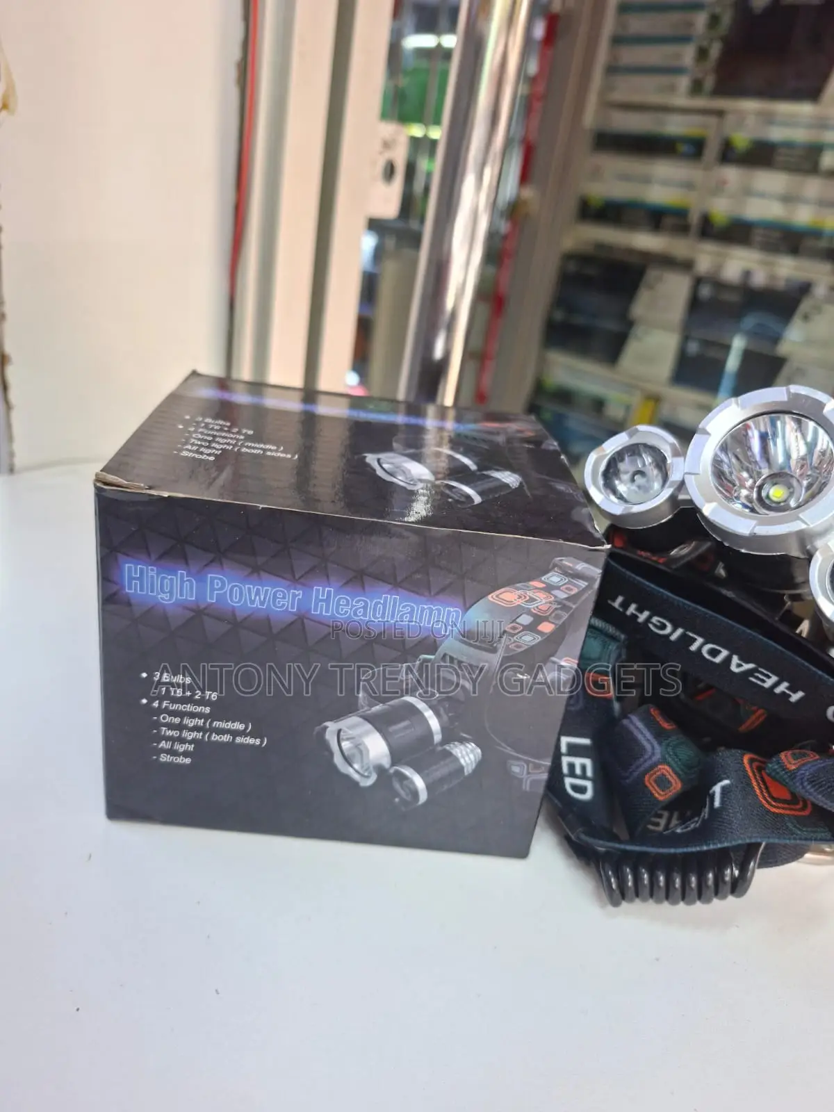 3 Led Head Torch Zoom Focus Camping Repair Light
