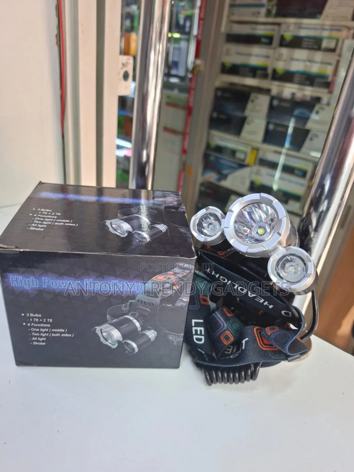 Powerful Headlamp With 18650 Battery Hiking Work Lamp