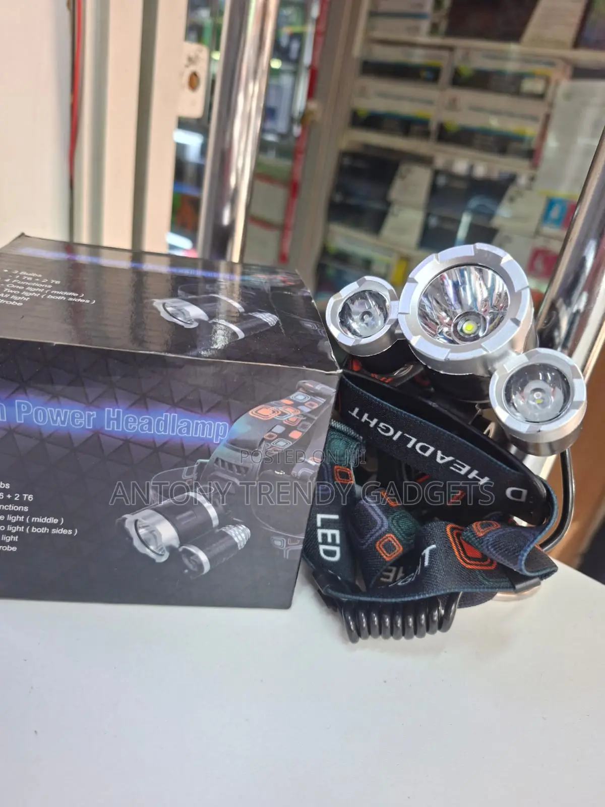 Powerful Headlamp With 18650 Battery Hiking Work Lamp