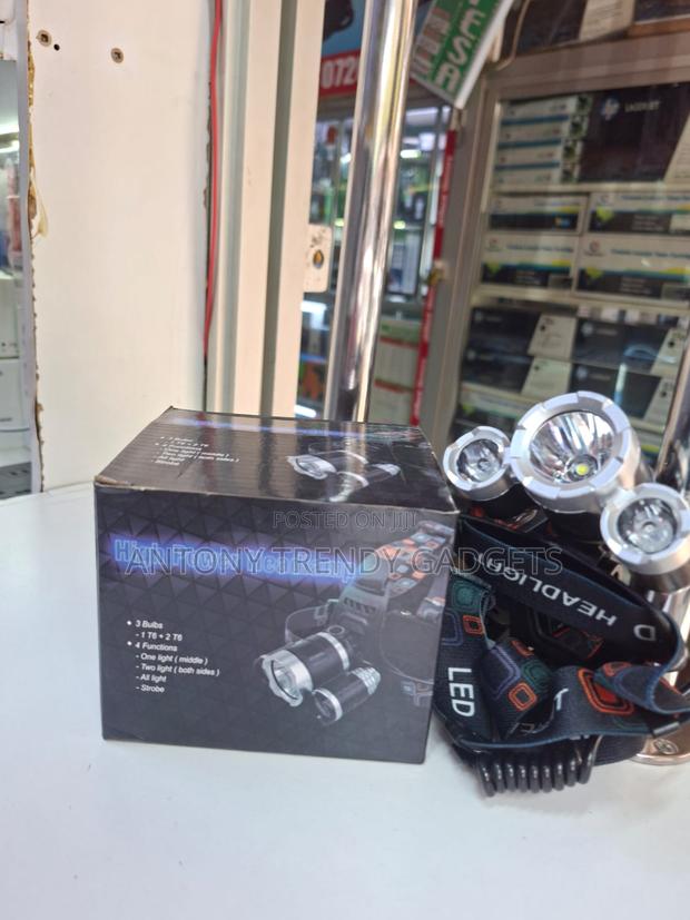 Rechargeable 3-bulb T6 Led Headlamp - main view