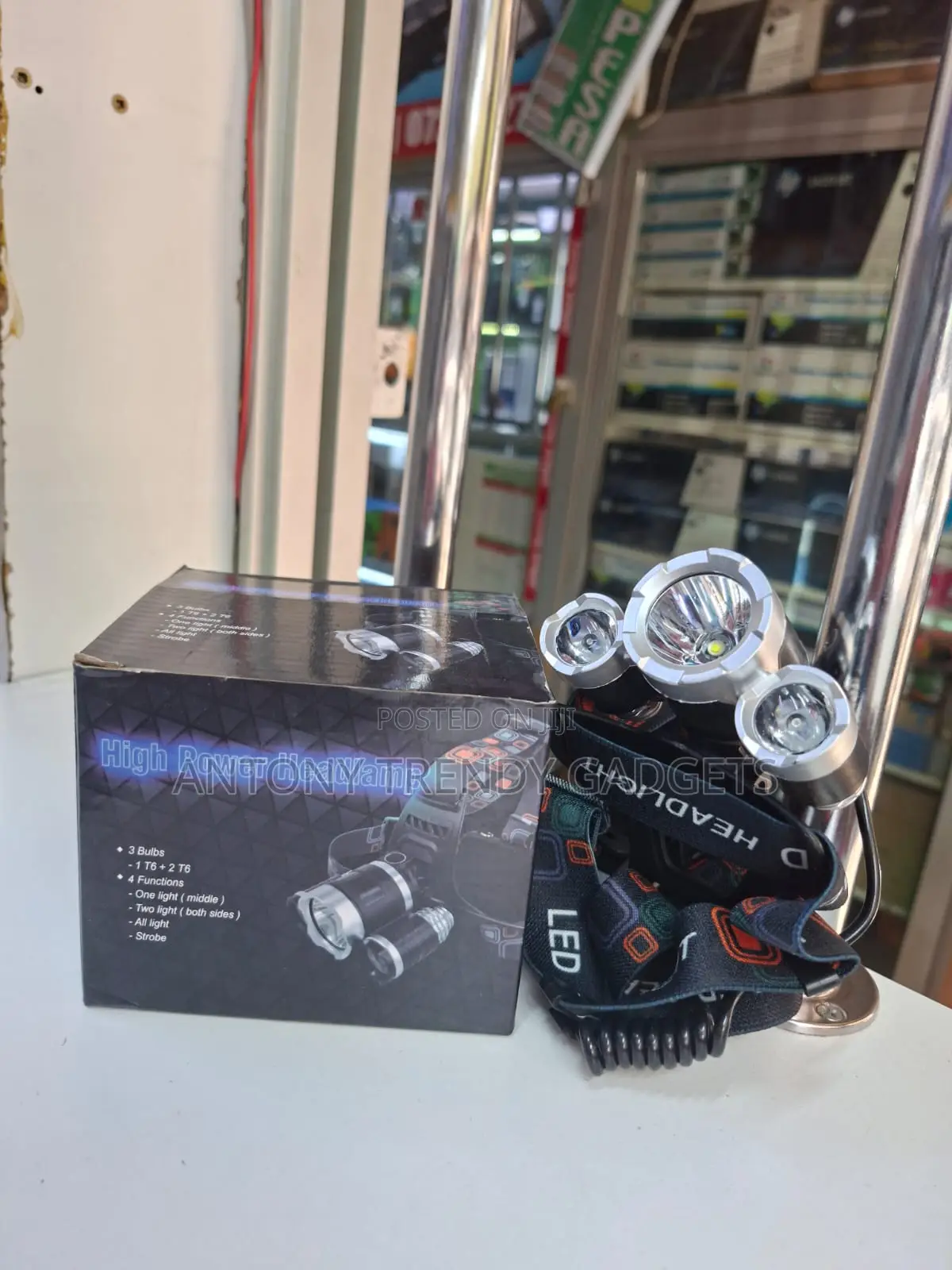 Rechargeable 3-bulb T6 Led Headlamp