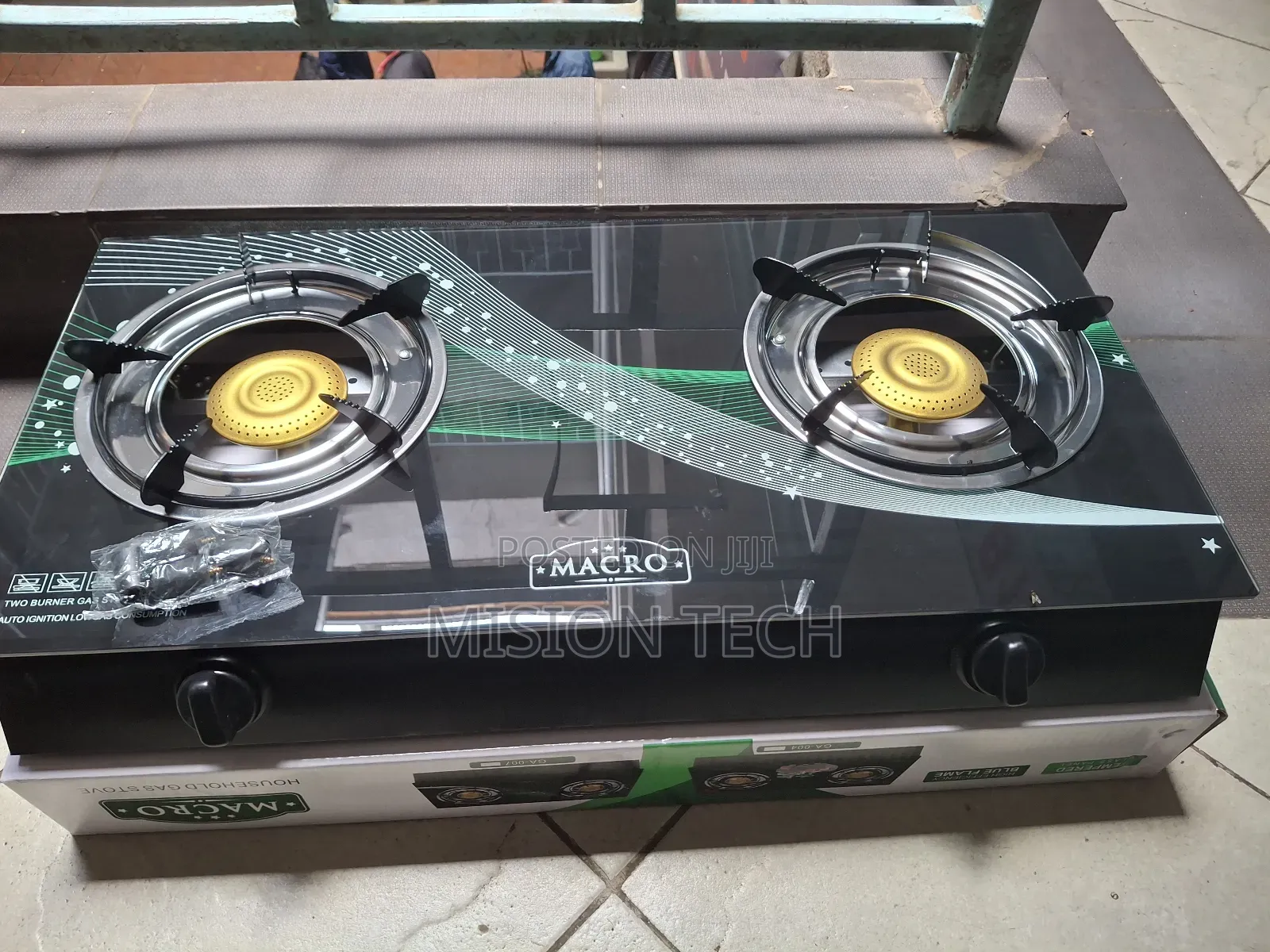 Macro Gas Cooker 2 Burner Glass Top*