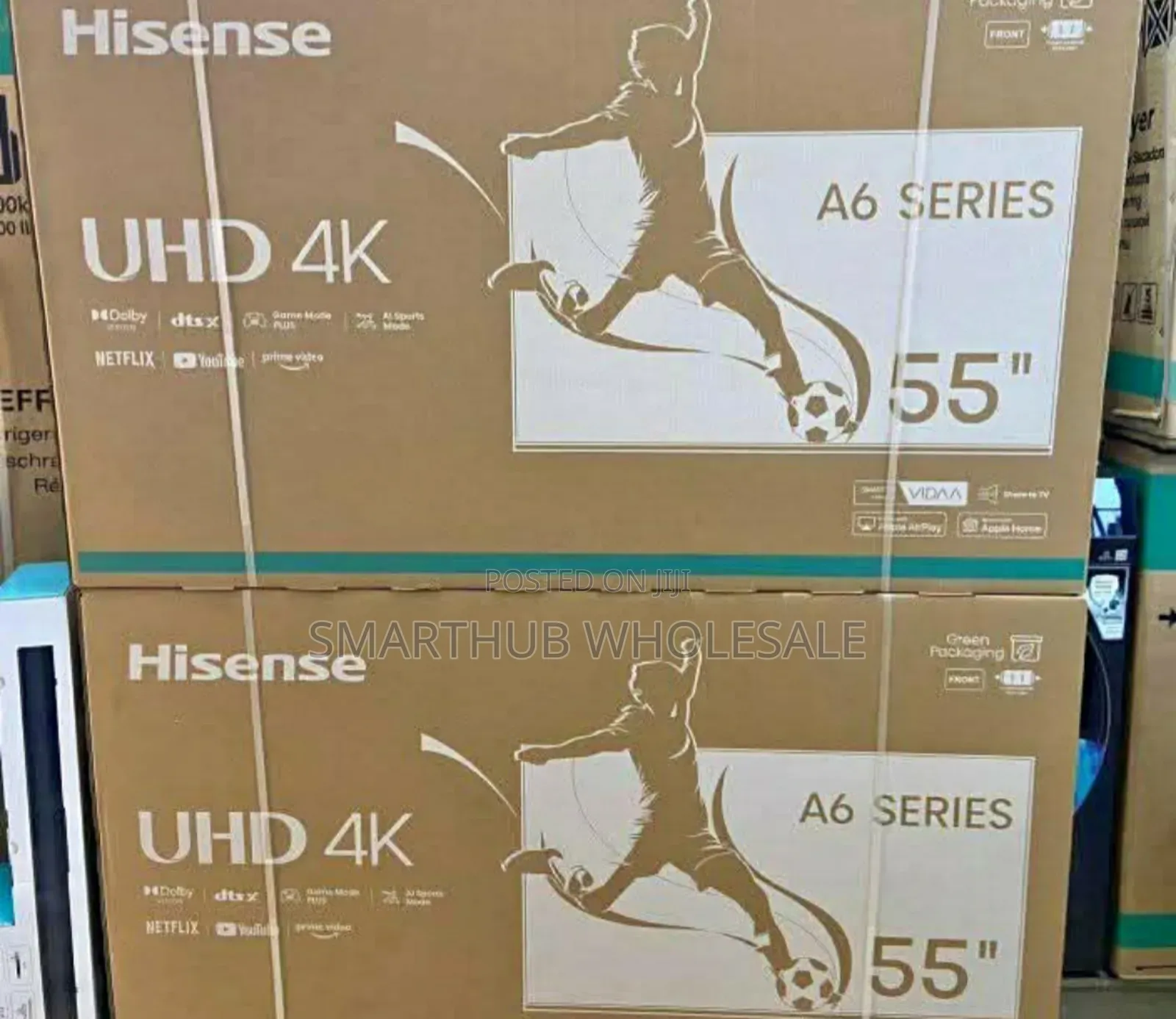 Kenya
Hisense 55′′ 55a6n (New Model 2025) Uhd Smart Frameless Tv