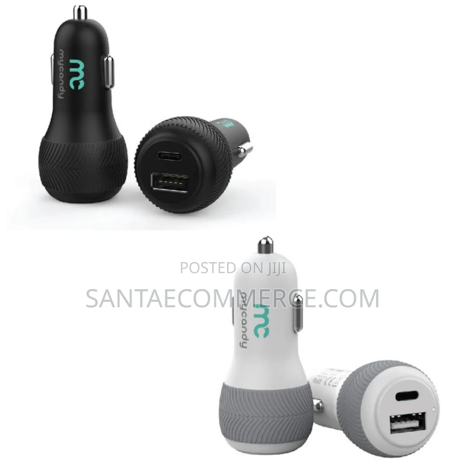 Mycandy Car Charger 32w Dual Type C and Usb With C to C Cable