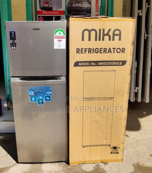 Mika Fridge Double Door 138litres With Ice Cube Rack Cool Pack - main view