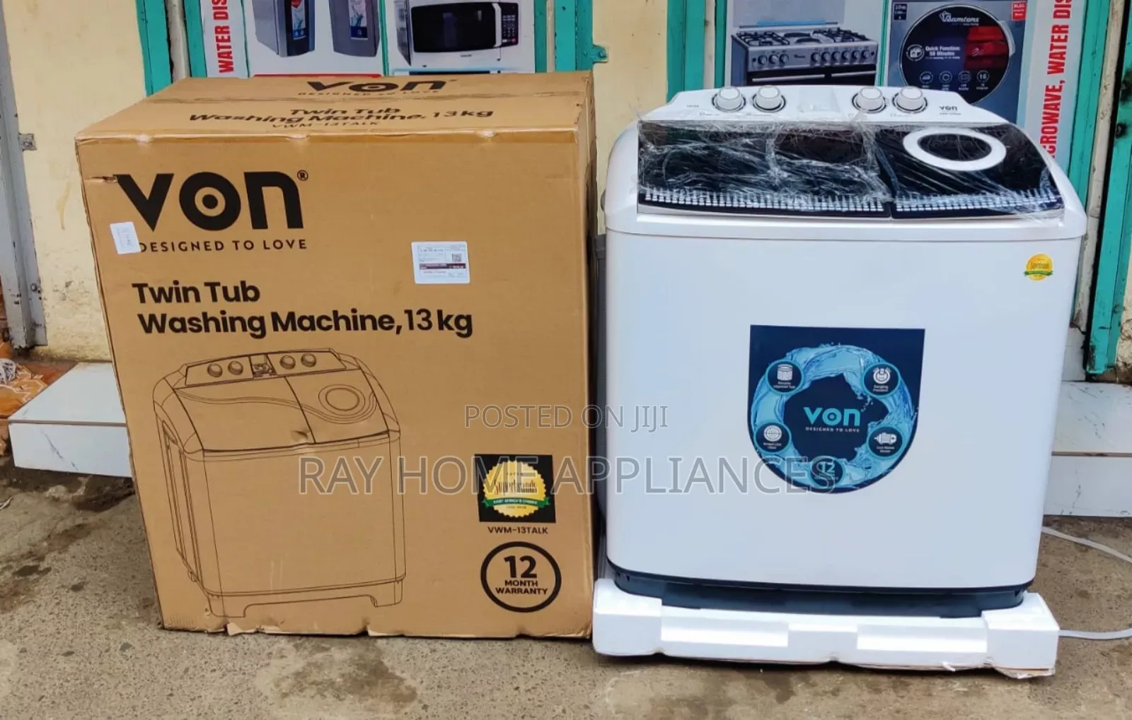 Von 13kg Washing Machine Semi Twin Tub