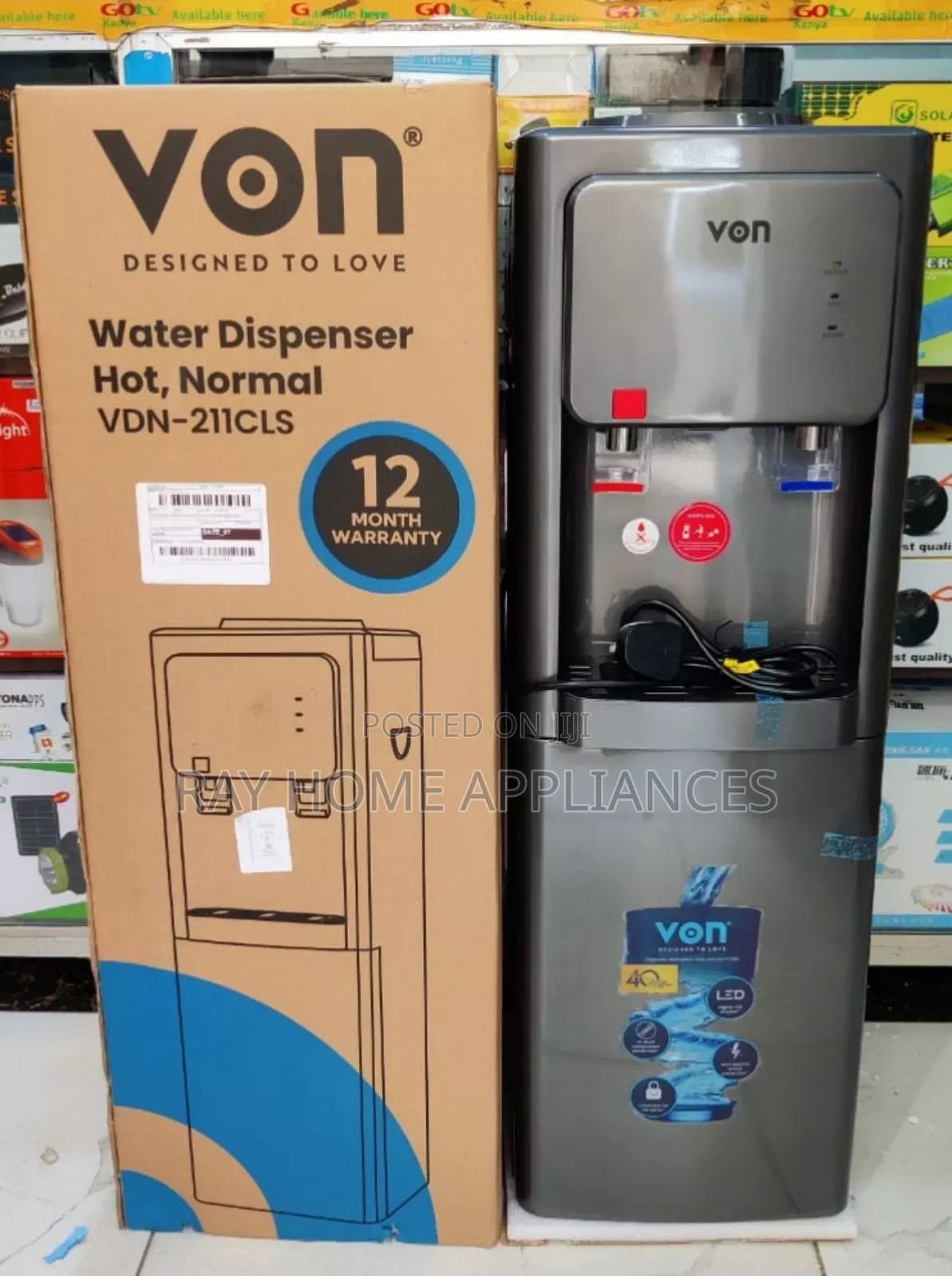 Von Dispenser Hot and Normal (Dark Grey)