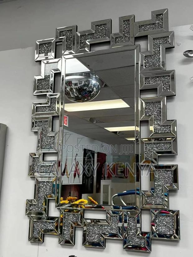 12o by 80 Cm Crystal Decor Wall Mirror - main view
