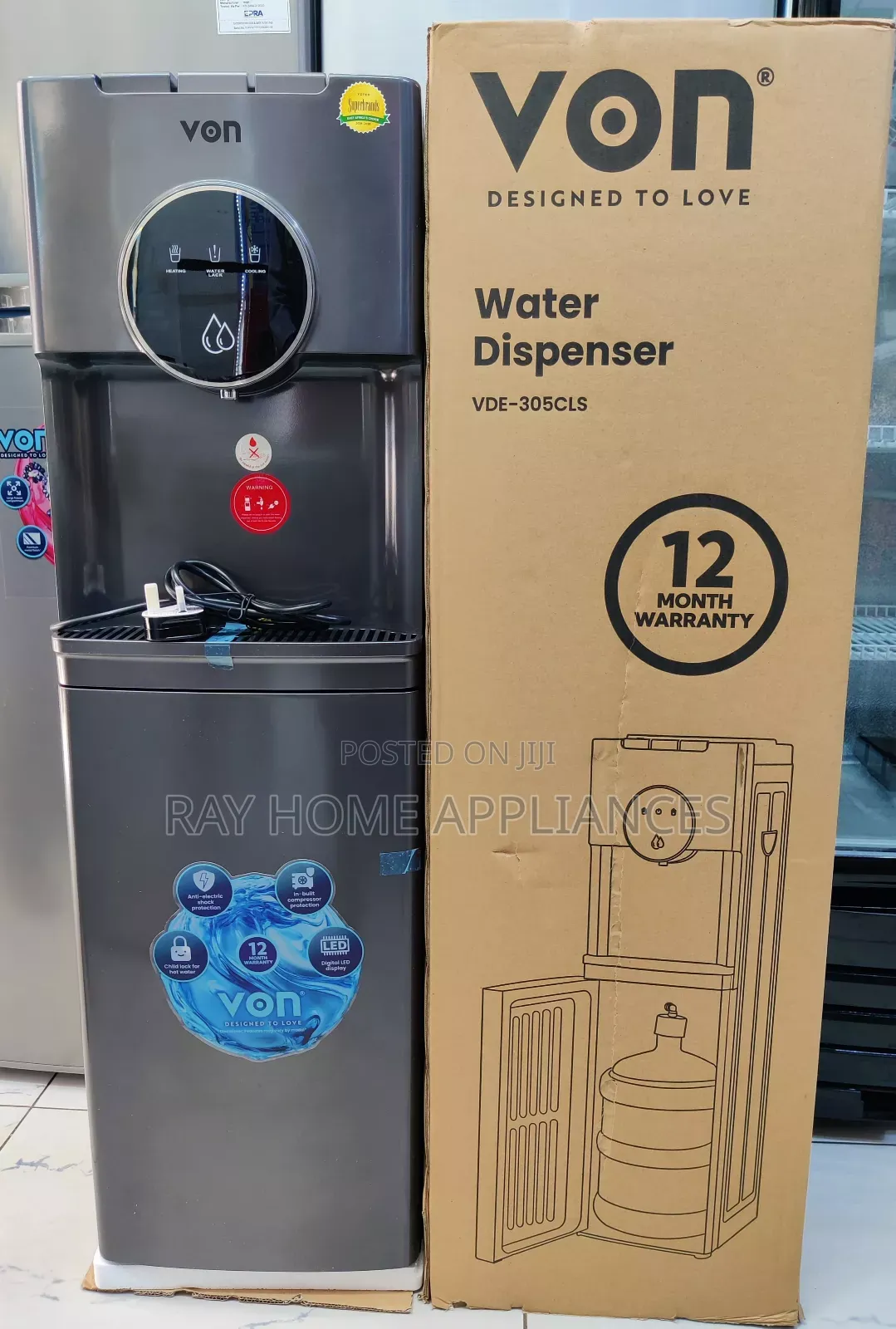 Von Dispenser Bottom Load Hot, Normal and Cold Model: Vde 305cls