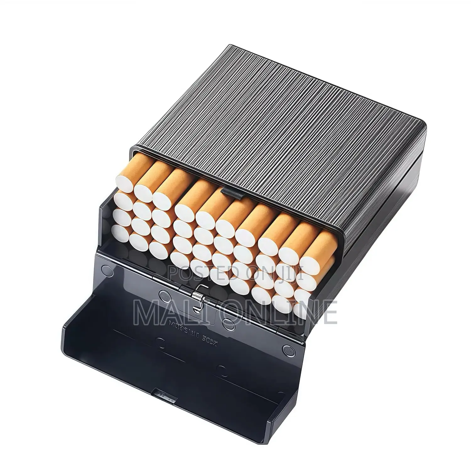 40pcs Large Capacity Metal Cigarette Case Stainless Steel