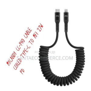 Mycandy Cc-140 Cable Coiled Type-C to Mfi 27w Pd