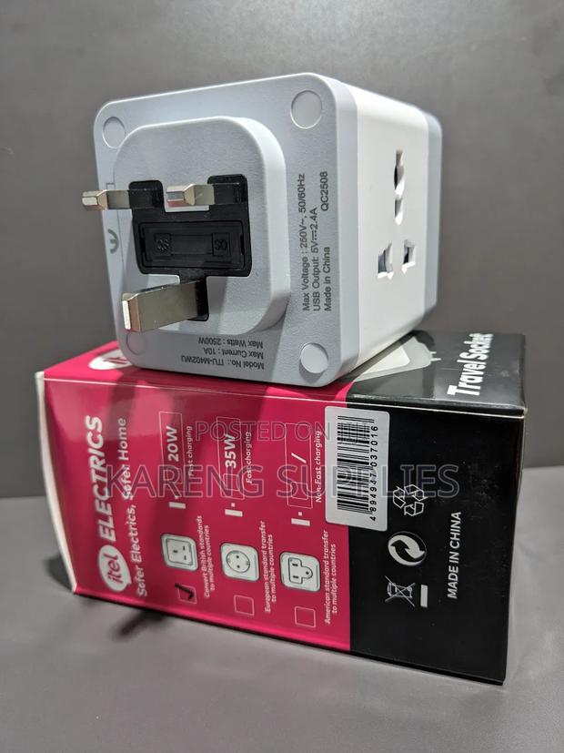 7 in 1 Itel Travel Socket/ Adapter - thumbnail 3