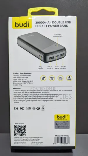 Budi 20000mah Pocket Power Bank
