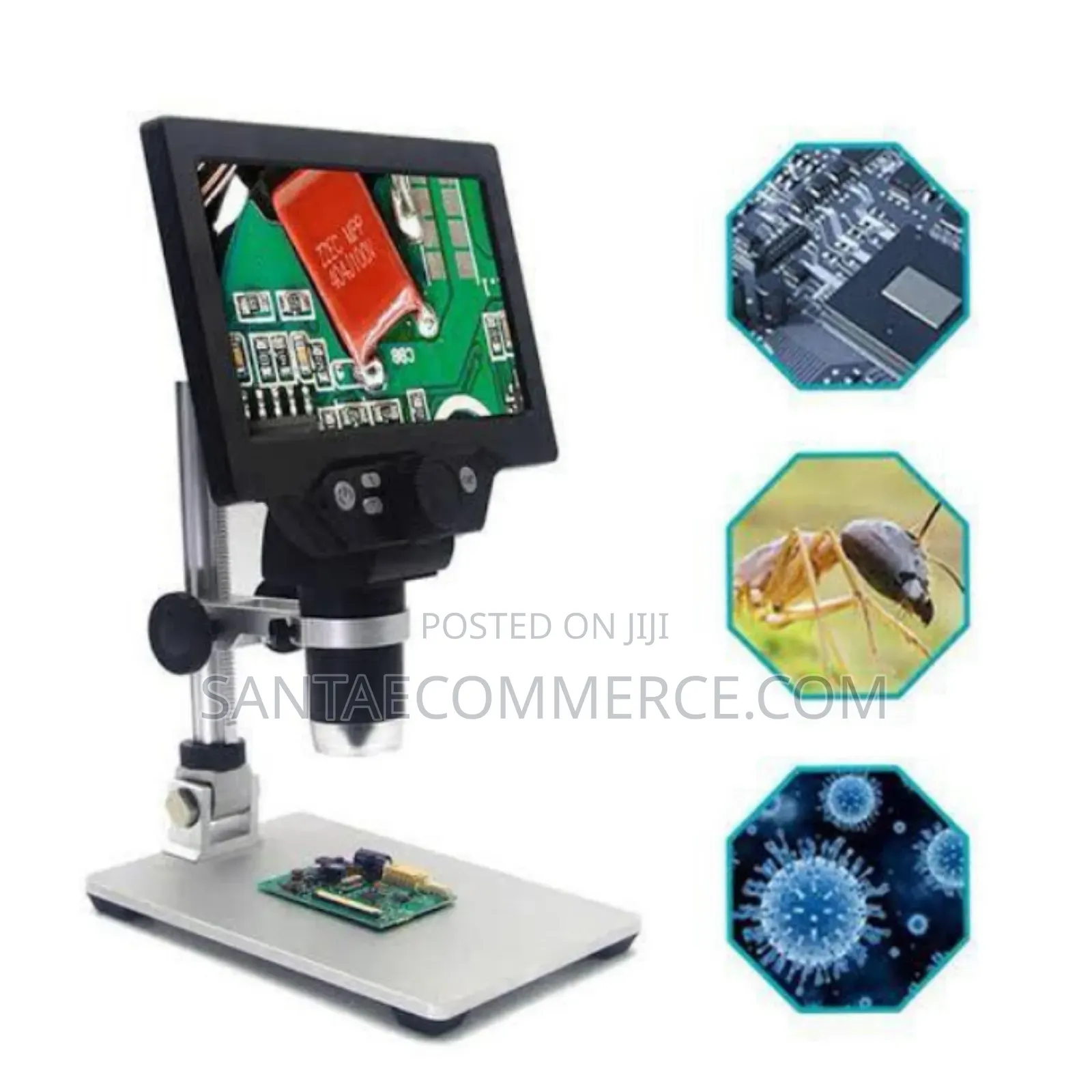 1200x Portable Digital Microscope With 7-Inch LCD Display