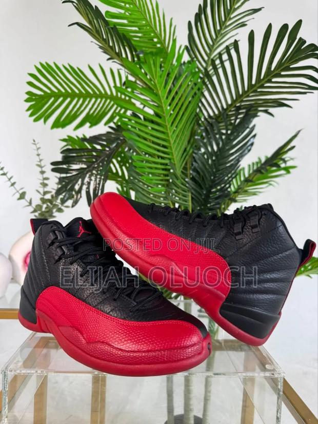 Nike Air Jordan 12 Retro "Flu Game" Black And Varsity