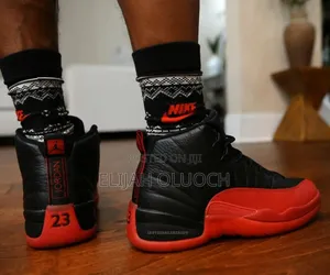 Nike Air Jordan 12 Retro   "Flu Game" Black And Varsity