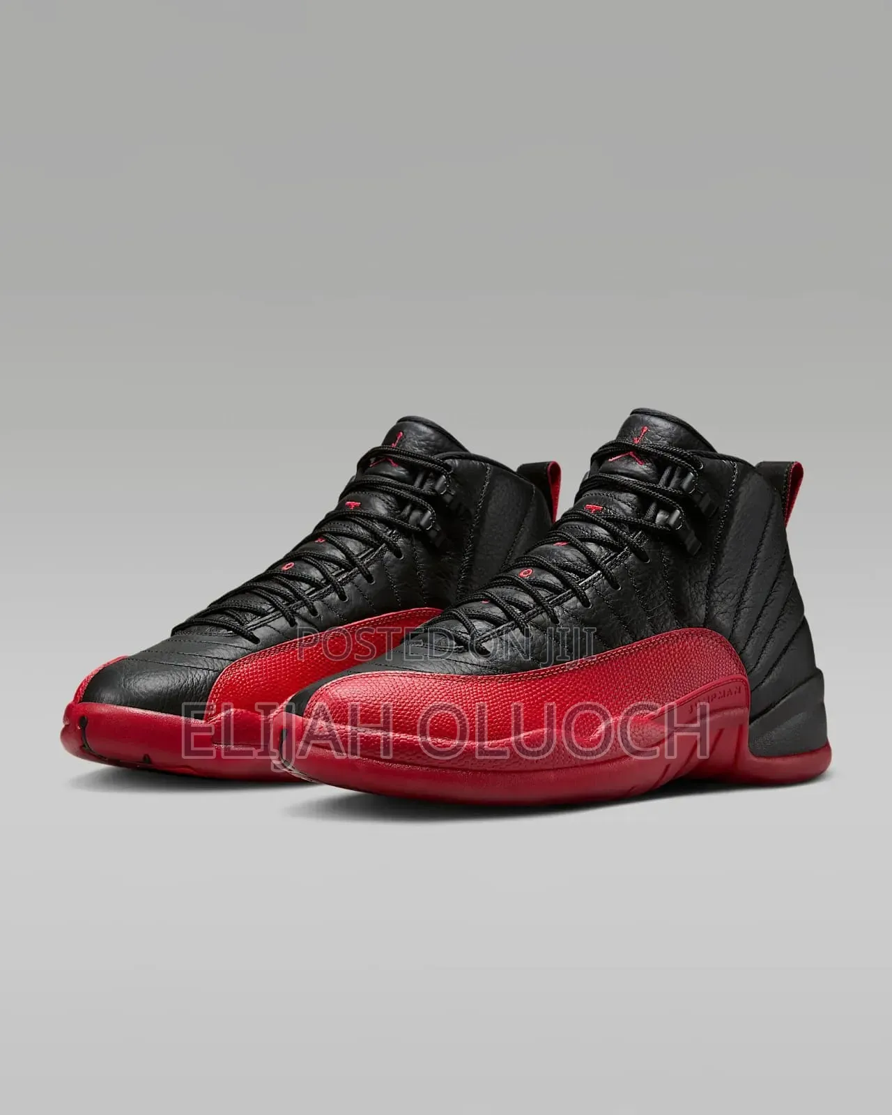 Nike Air Jordan 12 Retro   "Flu Game" Black And Varsity
