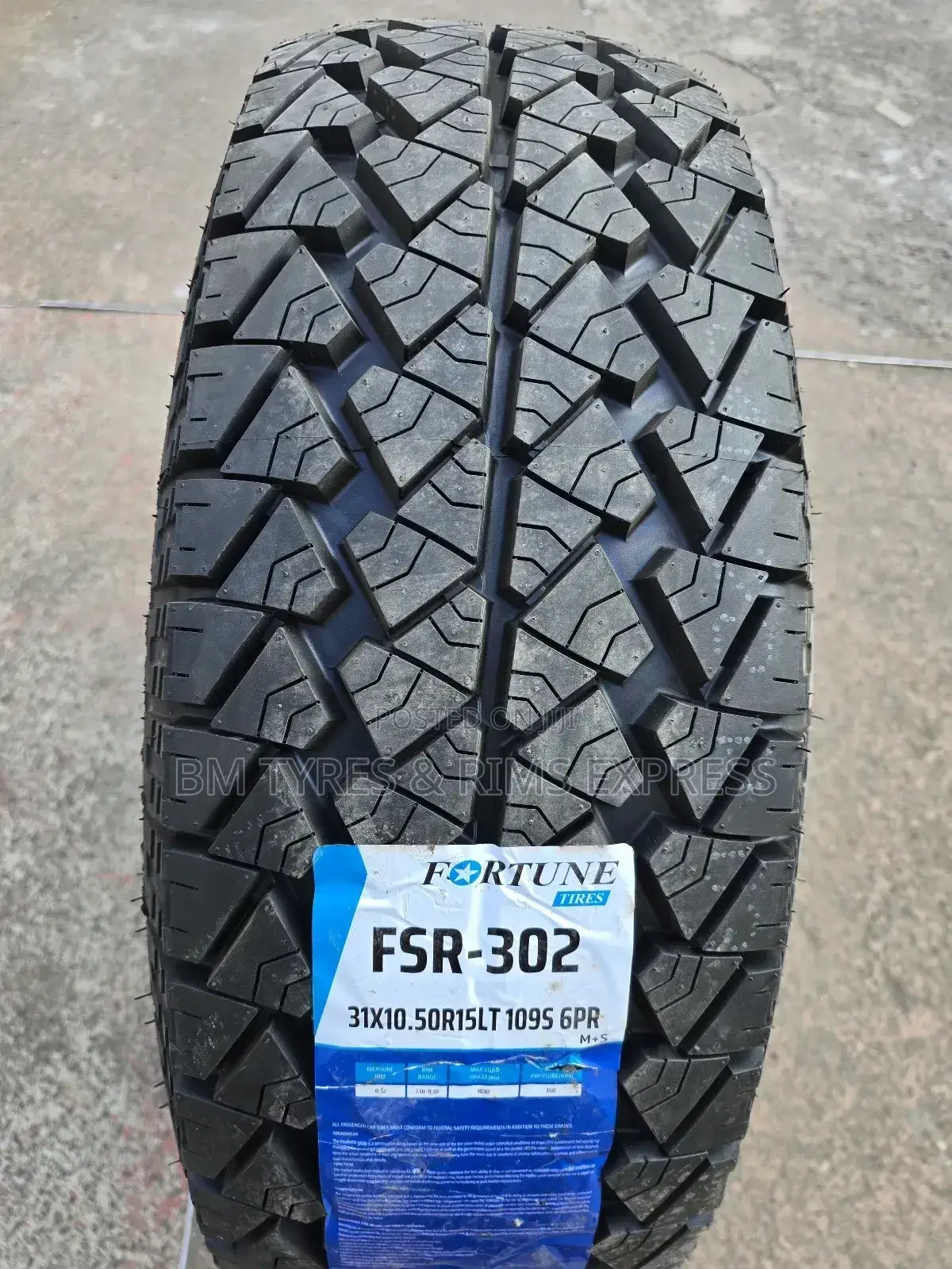 31x10.50r15 Fortune Tyres (All Terrein)