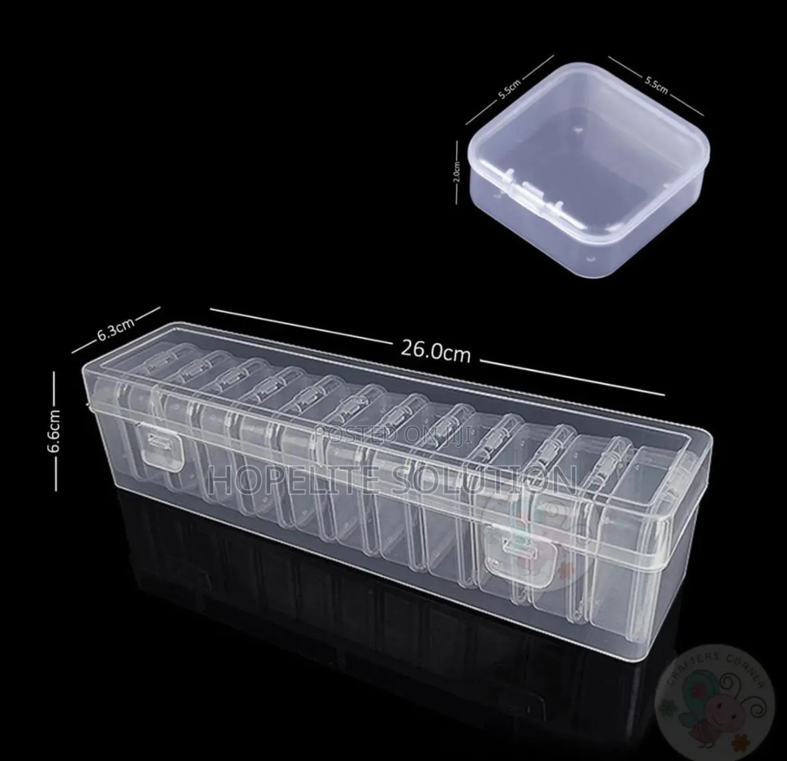 12 Grid Transparent Jewelry Organizer Box