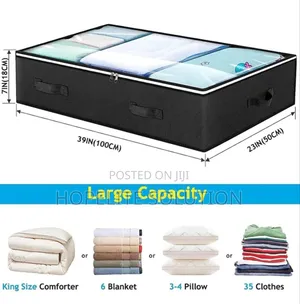 Non-Woven Under Bed Quilt Storage Bag Organizer