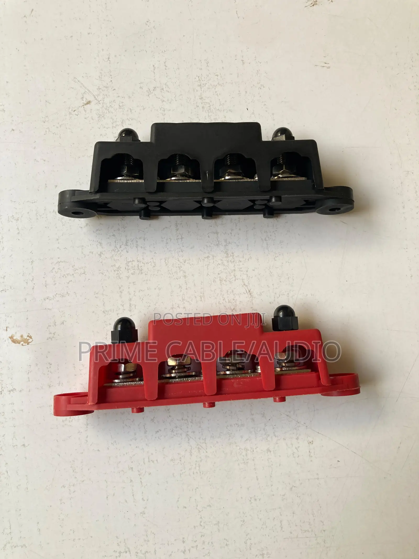 Power Distribution Blocks With + (Red) and Negative (Black) Bus Bars