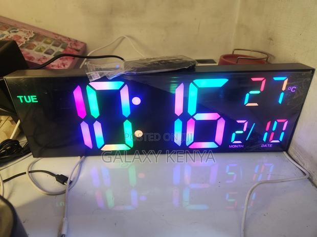 16 Inches Led Digital Clock With Multi-Colours Remote Controlled - thumbnail 2