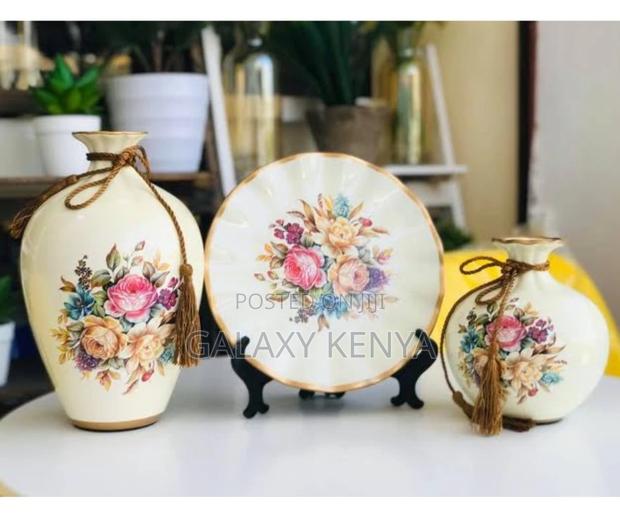 3pcs Hand-Painted Ceramic Flower Vase - main view