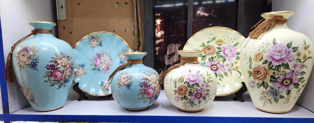 3pcs Hand-Painted Ceramic Flower Vase - thumbnail 3