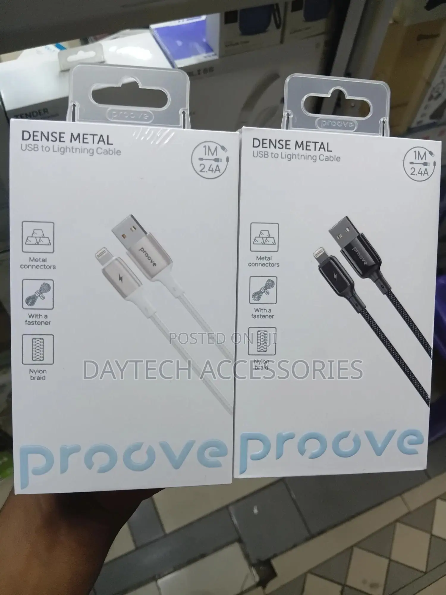 The Is a Proove Dense Metal Usb to Lightning Cable 1m