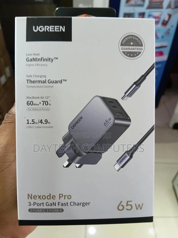 Ugreen Nexode Pro Gan Fast Charger 65w - Black - thumbnail 2