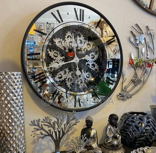 60cm Contemporary Vintage Gear Clock