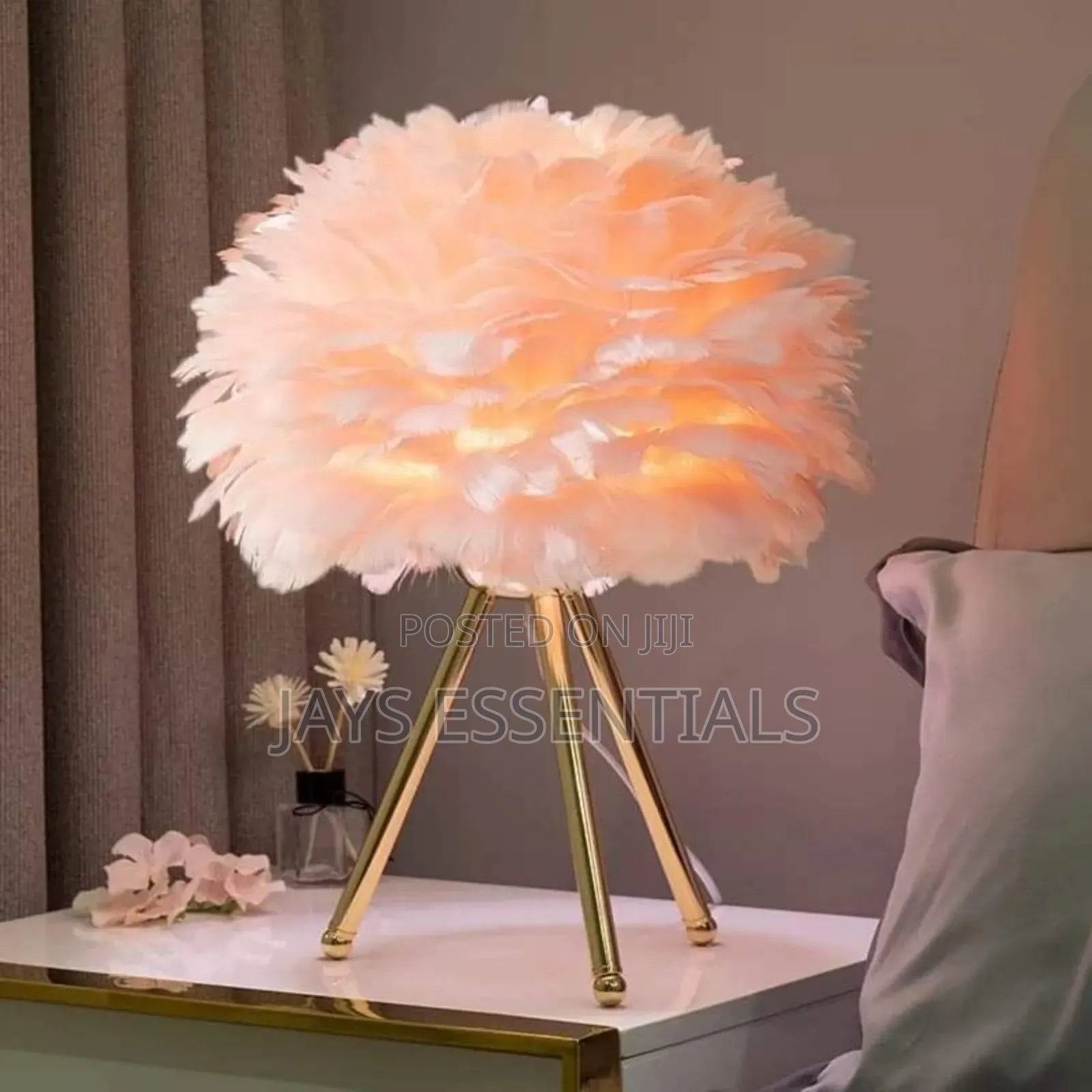 Led Modern Feather Night Light Lamp