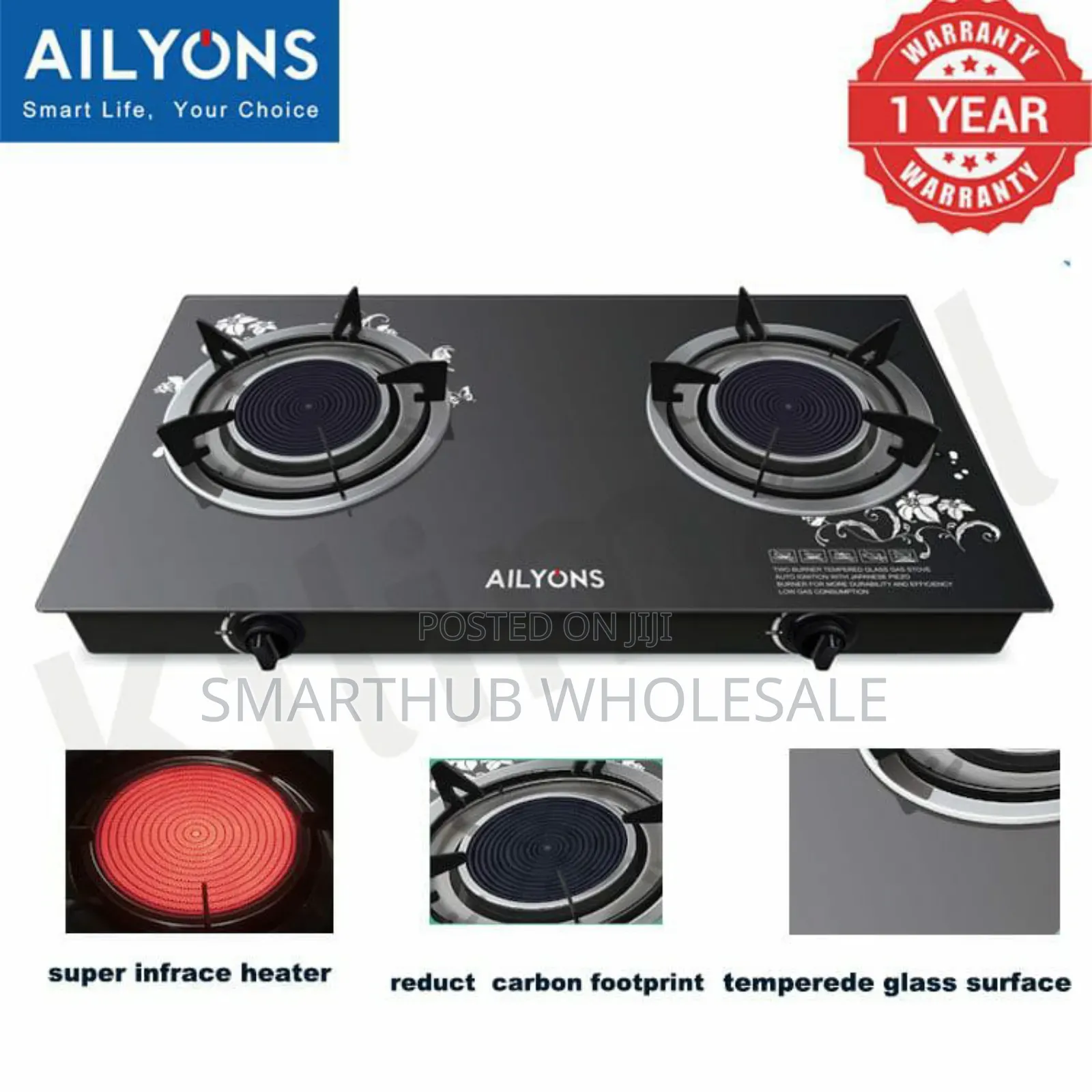 Infrared Cookers* Ailyons Infrared 2 Burner With One Year Warranty