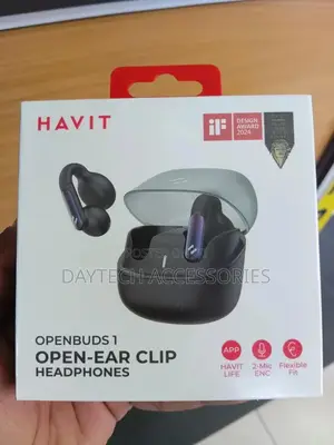 Havit Tw980 Waterproof Open Ear Clip Earbuds - Black