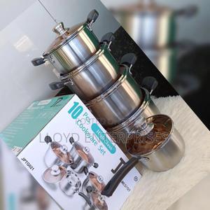 Induction Enabled 10pcs Cookware, -Silver - thumbnail 2